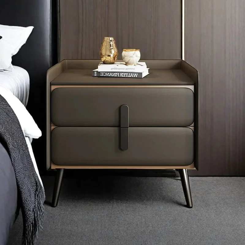 Design Bedside Table Open Cabinets Room Cabinet Narrow Black Nightstand Floating Mini Round Bed Living Small Night Storage Cheap