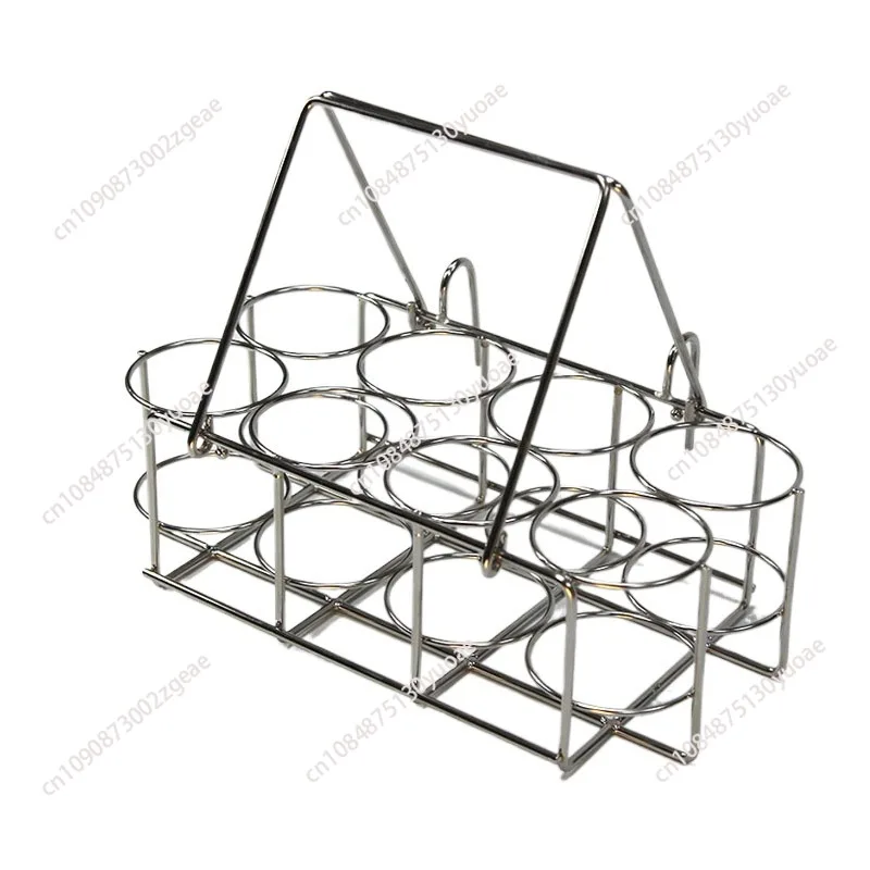Portable stainless steel sampling bottle Storage basket Reagent bottle sampling basket Laboratory bottle organizer holder
