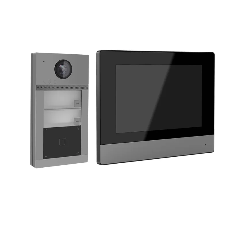 Villa or Residential Use DS-KIS604-P (C) Hik-Connect APP Mobile Control 7 Inch Color TFT Screen Wi-Fi IP Video Intercom Kit