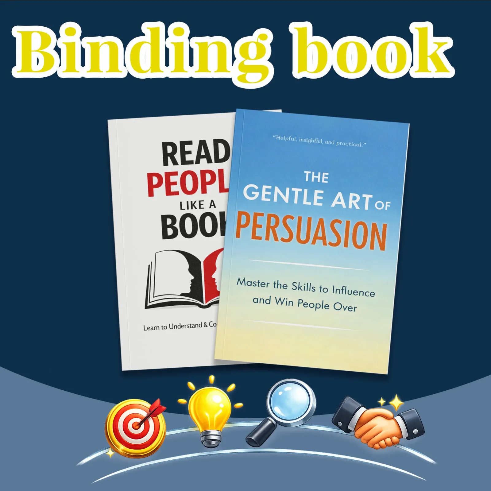 2-Book Social Communication and Persuasion Guide Book Set for Adults, Read People Like a Book and The Gentle Art of Persuasion