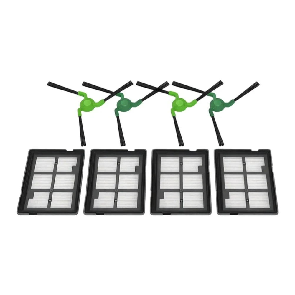 8Pcs Replacement Kit For Roomba 705 706 707 For Combo, 4 Side Brushes & 4 Filters, High-Efficiency Vacuums Parts