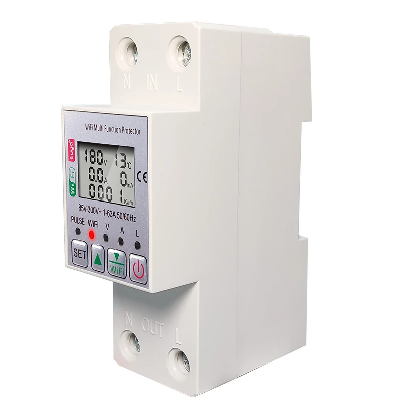 TUYA 63A 110V 220V smartlife misuratore di energia WIFI Timer interruttore di misurazione Kwh con protezione della corrente e delle perdite di