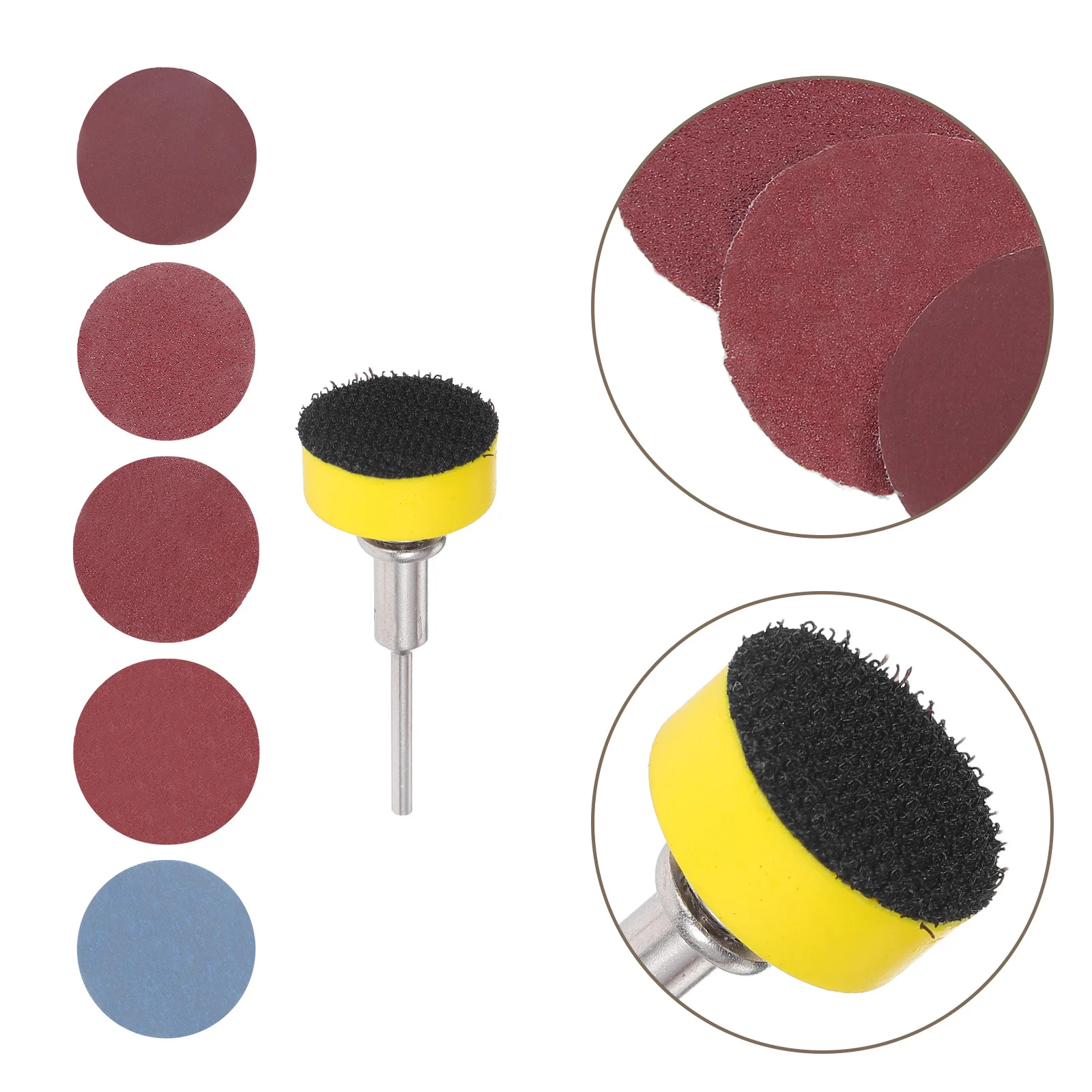

100Pcs Flocking Round Sanding Discs Assorted Grit Self Adhesive Polishing Sandpaper for Rotary Tool Wood Metal Plastic Surface