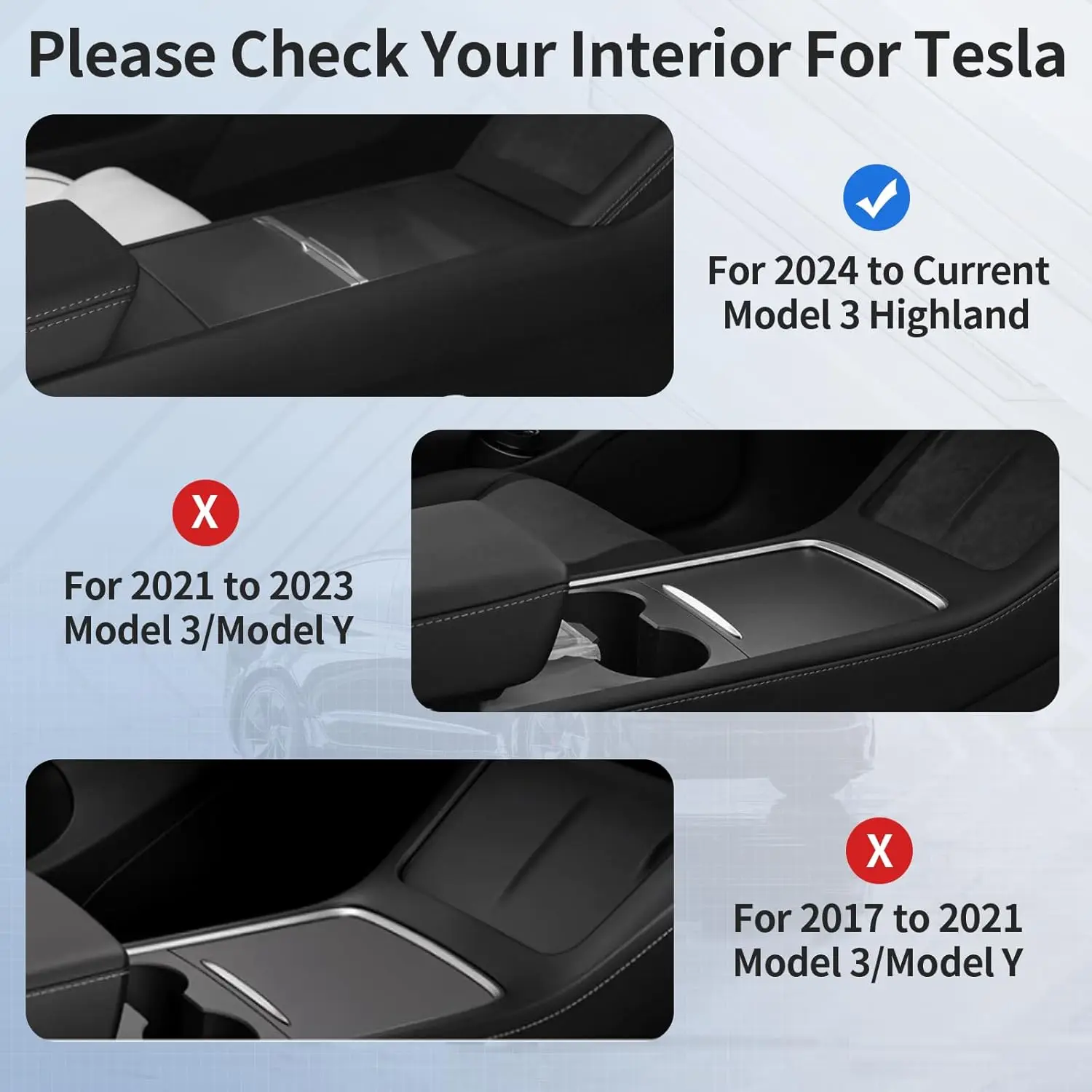 2024 Newest Center Console Organizer Tray for Tesla Model 3 Highland 2024 [Slide Smoothly] Armrest Hidden Organizer Box Cup Hol