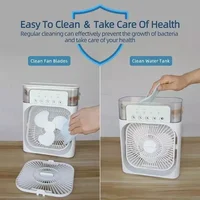 3 In 1 New Fan AIr Conditioner Household Small Air Cooler LED Night Light Portable Humidifier Air Adjustment Fan Office Home Fan 6