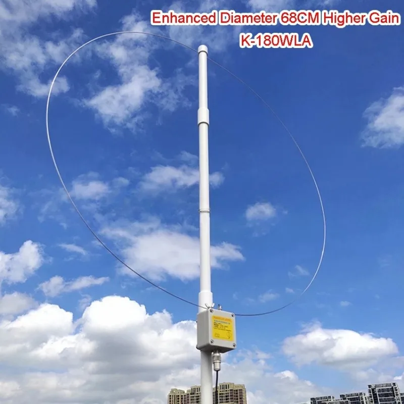 2023 NEW Version K180WLA 0.1-180MHz Active Loop Broadband with Receiving Antenna Kit Full Band LOOP Small Ring Shortwave Antenna