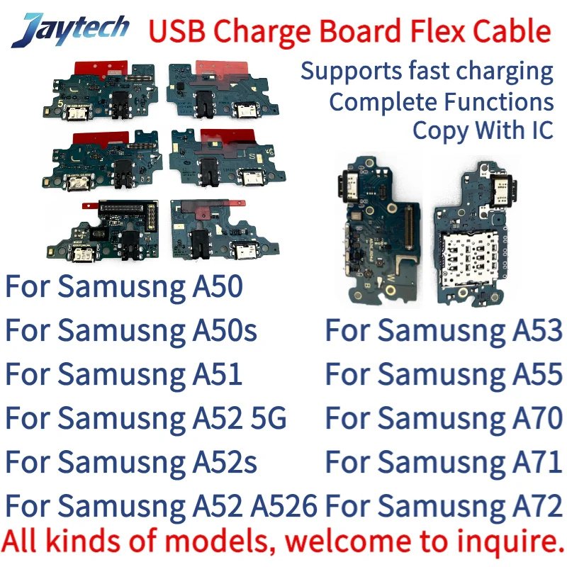 

1 шт. USB-порт для зарядки, гибкий кабель, разъем, детали для Samsung A50 A50S A51 A53 A55 A536 A556 A70 A71 5G