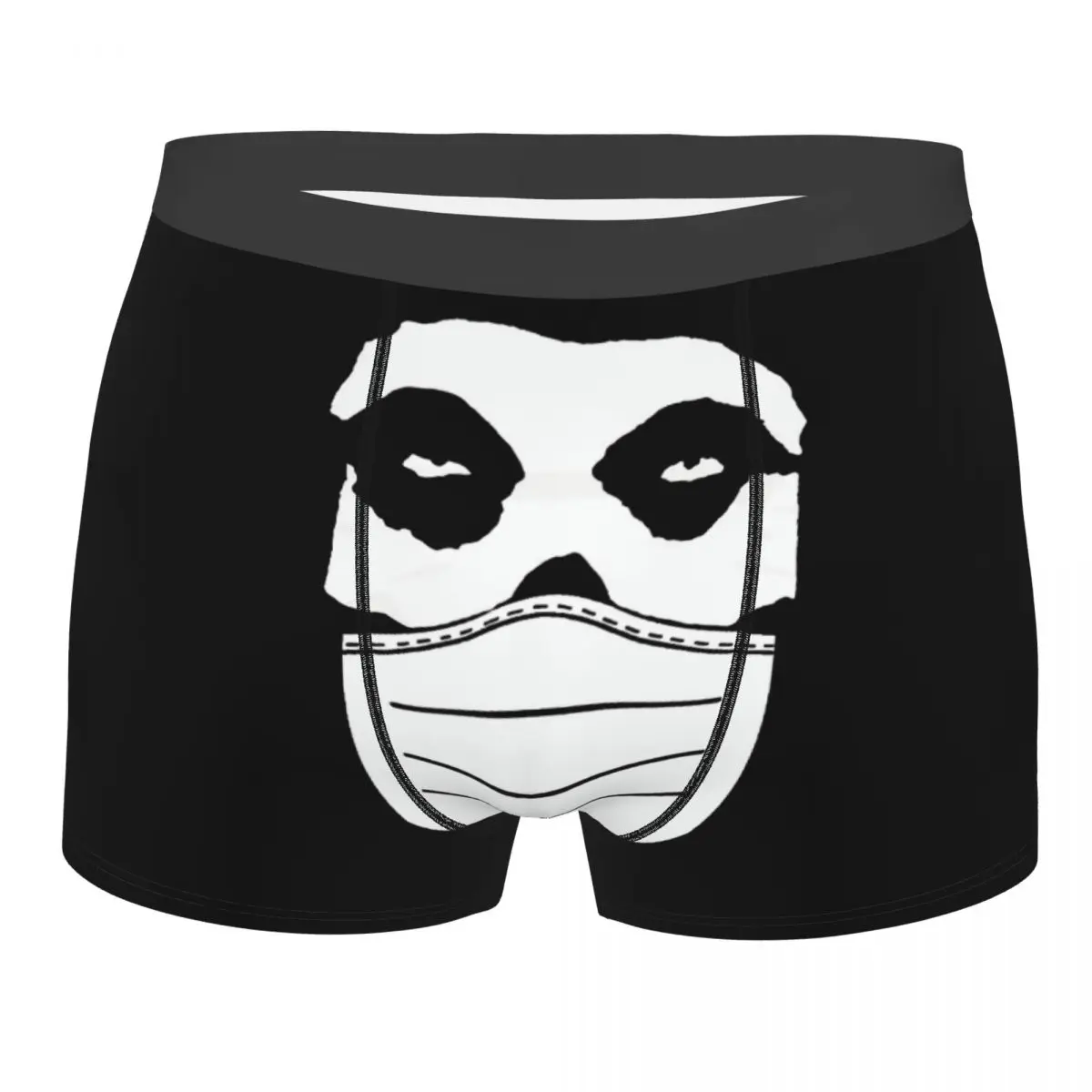 Custom Rock Punk Band Misfits Skull Face Boxer Shorts For Men 3D Print Heavy Metal Underwear Panties Briefs Soft Underpants