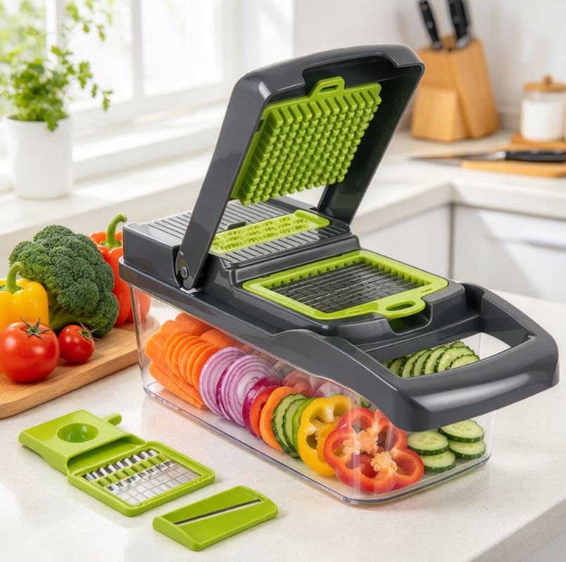 Portable Multifunctional Grater, Veggie Fruit Cutter Slicer Shredder for Potato Carrot, Household Kitchen Prep Tool