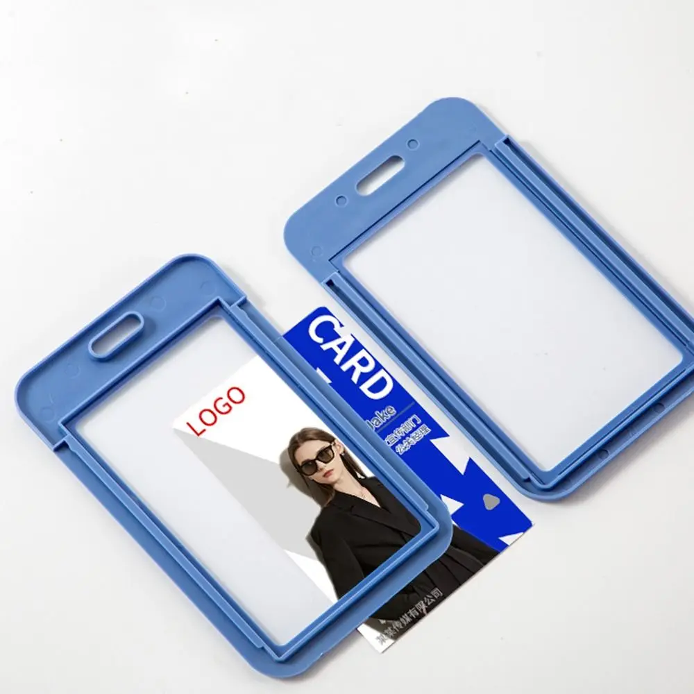 ID Card Door Card Bus Card Office Supplies Vertical Card Cover Lanyard Card Holder Horizontal Card Protector Simple Card Case