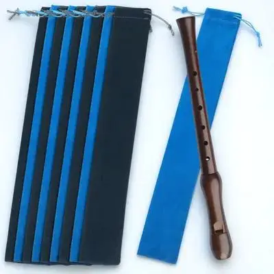 

10pcs Flute Storage Bags Soprano Recorder Pouch Soft Suede Material Reusable Carry Bag For Clarinet Harmonica Drumstick