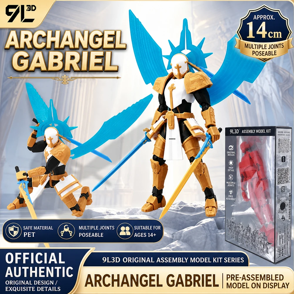 9L3D Heavenly Angel Multi-Joint Movable Action Figure 14cm Dummy 13 Articulated Model Doll Toys Collectible Ornament Gifts Hobby