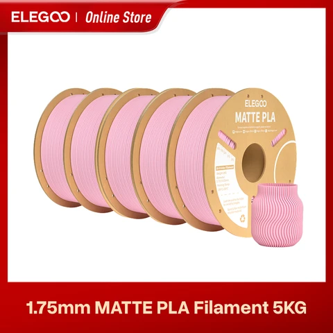 ELEGOO Filamento Matte PLA 1KG para Impressora 3D FDM PLA Elegoo Filamento de Impressora 3D Precisão Dimensional +/- 0,02mm