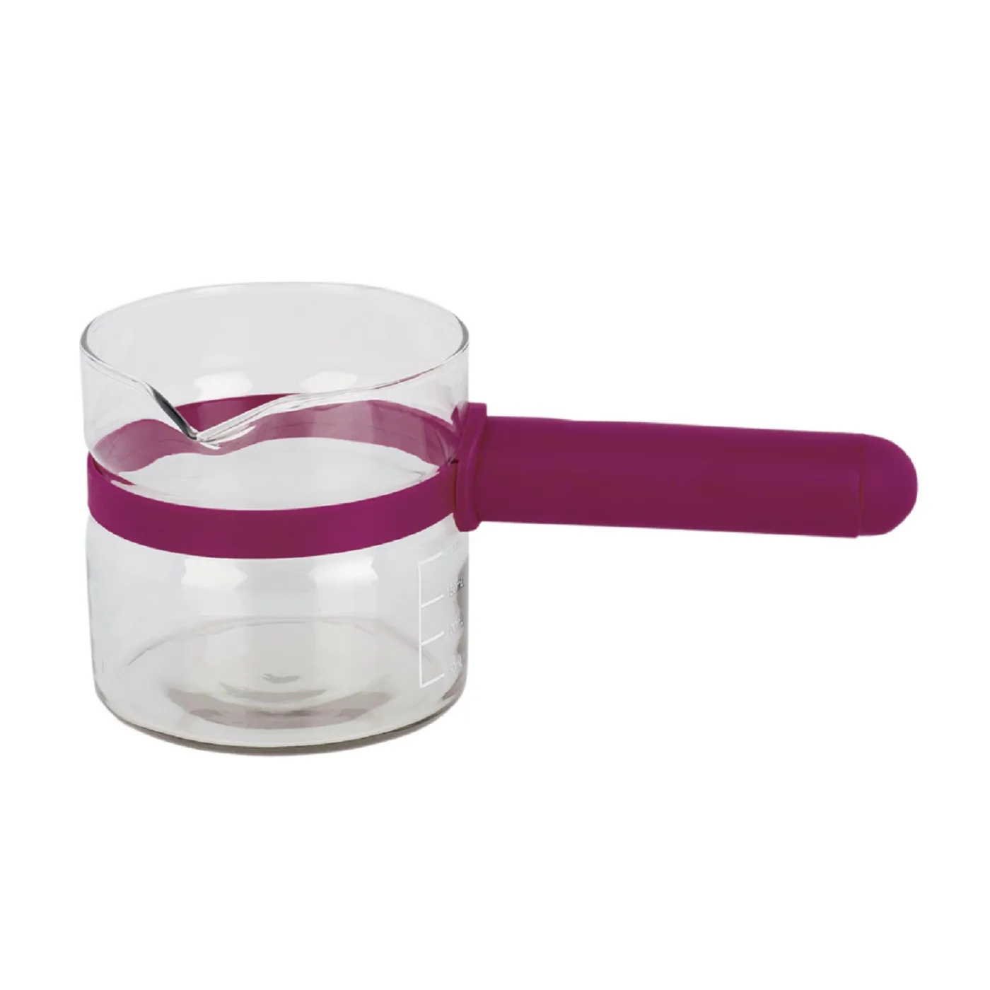 LifeStyle-tempered glass with microwave handle 360 ml Maroon dishwasher safe