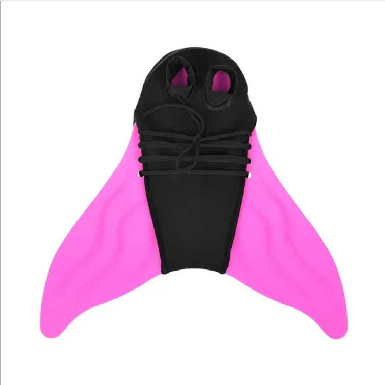 Single piece of flippers Adult children double feet flippers Mermaid one-piece flippers diving swimming equipment