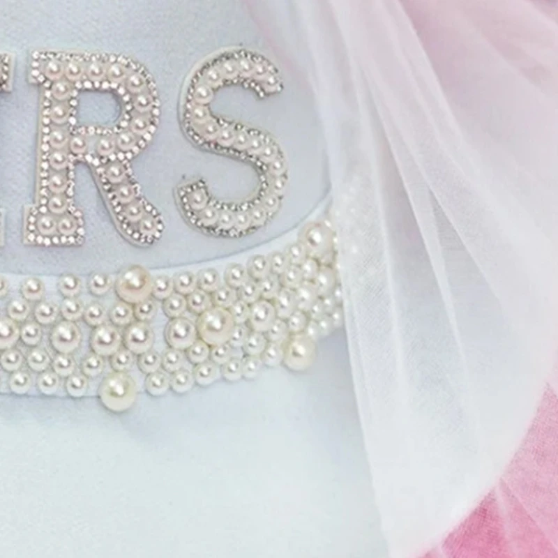 

Pearl BRIDE/MRS Letter for Sun for Protection Hat Beach Hat Adjustment Brid