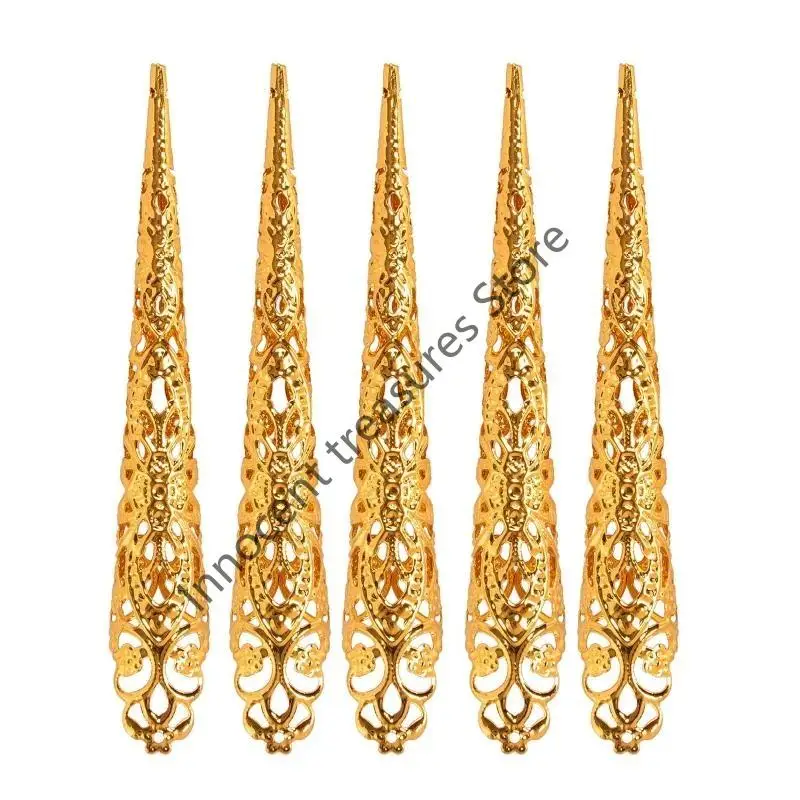 3XUA Fingertip Claw Ring Finger Joint Protector Halloween Cosplay Dance Show