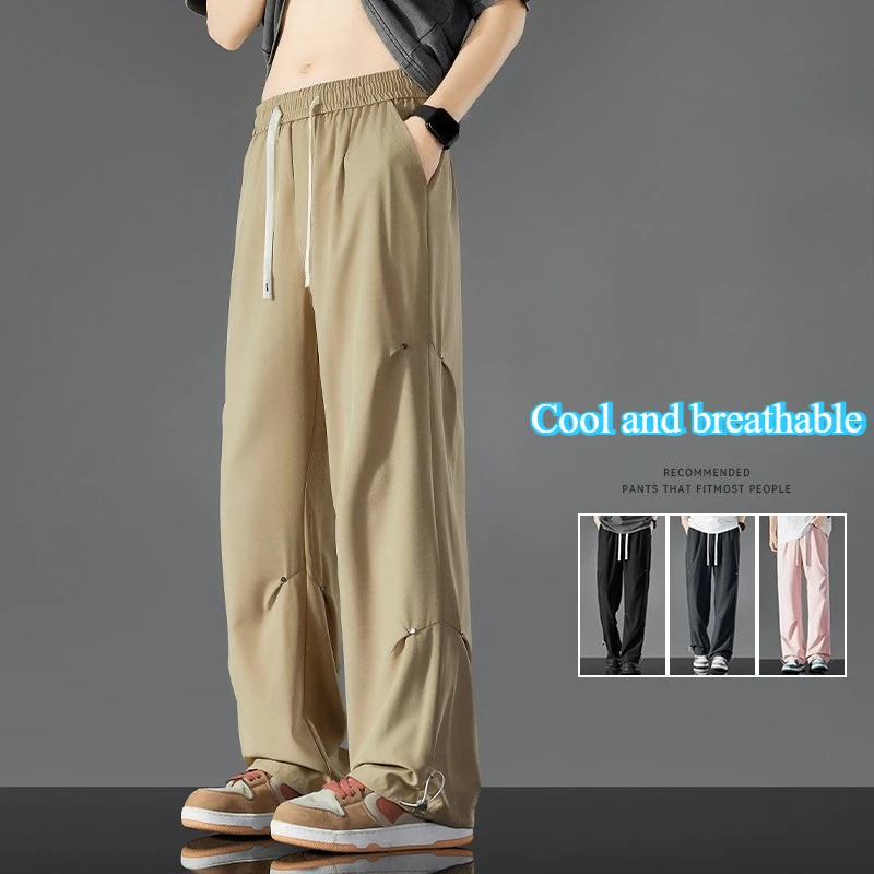 

Male Vintage Cargo Pants Streetwear Wide Leg Pants Men Fashion Men Trousers Loose Casual Baggy Jogging Sweatpants Joggers Men
