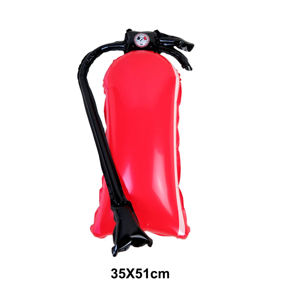 Firefighter Party Fire Extinguisher Shapes Fire Truck Foil Balloon Walkie-Talkie Fire Hat Model Fire Birthday Party Decorations