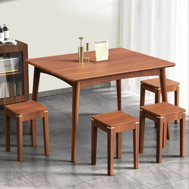 Taburete decorativo de madera, silla de comedor, bancos portátiles multifuncionales, muebles pequeños, cocina, sillas Ogrodowe de lujo