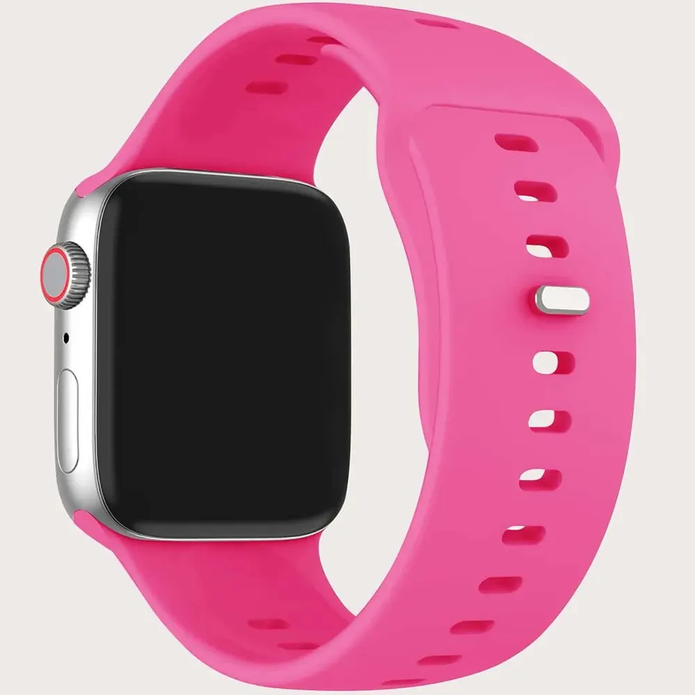 Silicone Strap For Apple Watch Ultra 49mm 8 7 45mm 41mm Comfortable Breathable Wrist Band For Iwatch 6 5 4 3 2 Se 44mm 42mm 40mm