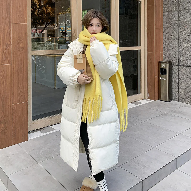 куртка зимняя женская Winter Thicken Warm Women Parkas Outwears Hooded Coat Women Long Down Cotton Jacket Loose Cotton Coat