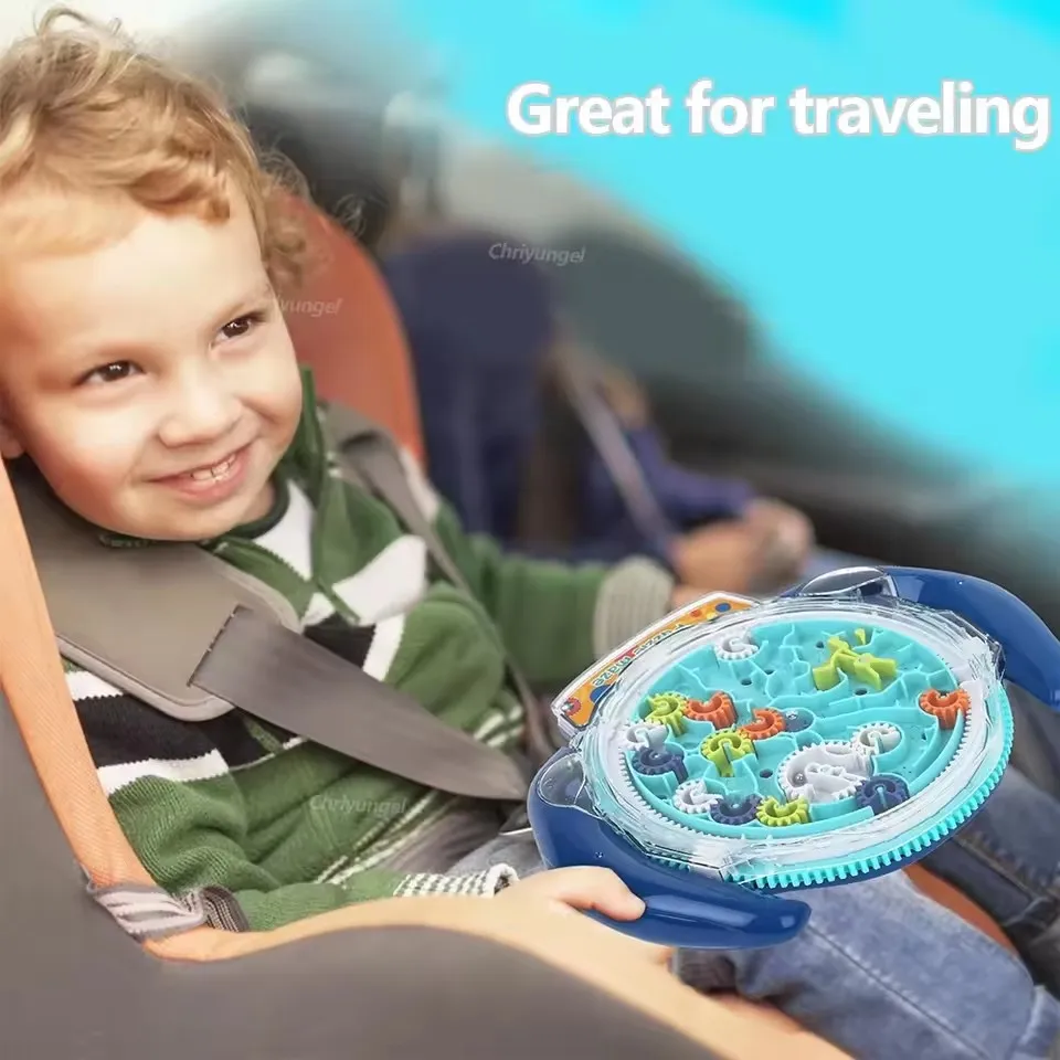 3D Creative Puzzle Maze Magic Transparent Puzzle Speed Cube Rolling Ball Magic UFO Maze Toys For Childr