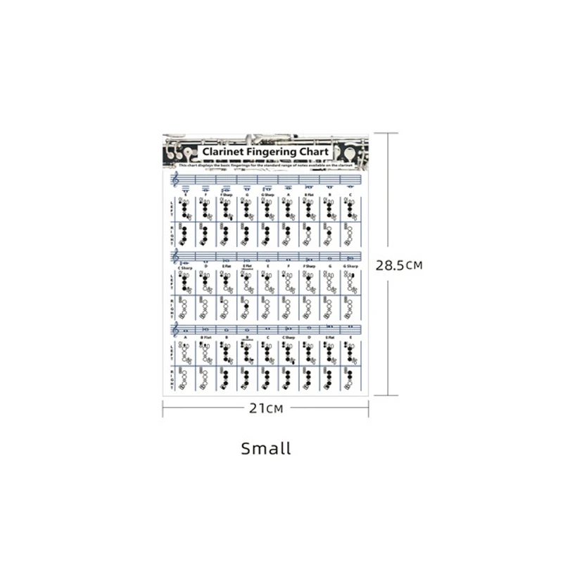 1PC Clarinet Chord Sheet Blackwind Chord Fingering Chart Fingering Practice Chart Copperplate Study Guide Chord Tables