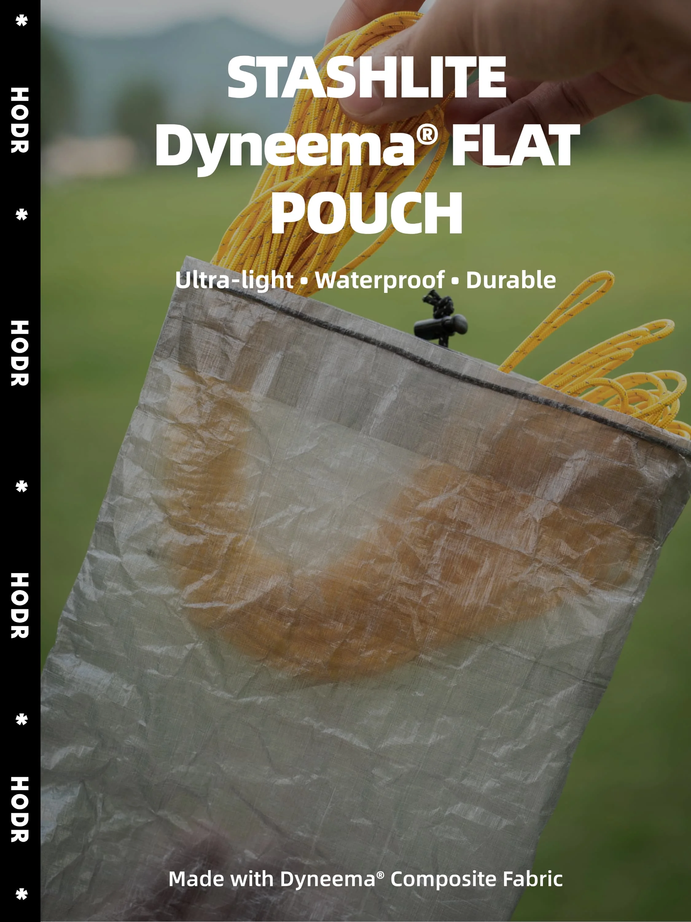 [HODRGEAR] STASHLITE Dyneema Flache Tasche Ultraleichte Wasserdichte Organizer-Tasche DCF Aufbewahrungssack für Camping-, Wander- und Rucksackausrüstung – Detail 1