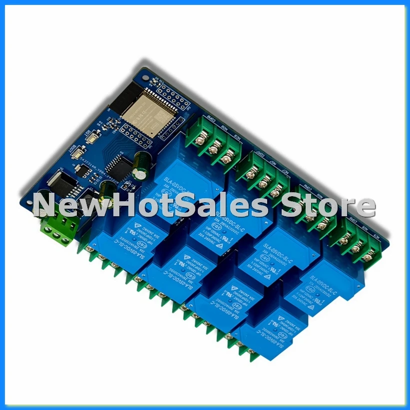 

8-канальный релейный модуль 30A DC7-28/5V WIFI Bluetooth релейный модуль ESP32-WROOM макетная плата-A23U