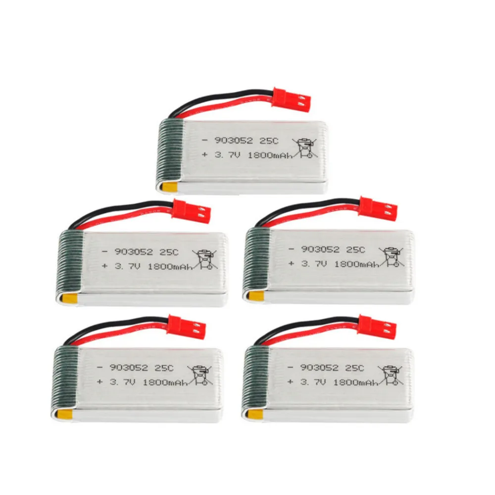 3.7V 1800mAh Lipo Battery for HQ859B HQ898B H11D H11C T64 T04 T05 F28 F29 T56 T57 903052 3.7v Li-po battery jst Plug 1/2/5/10PCS