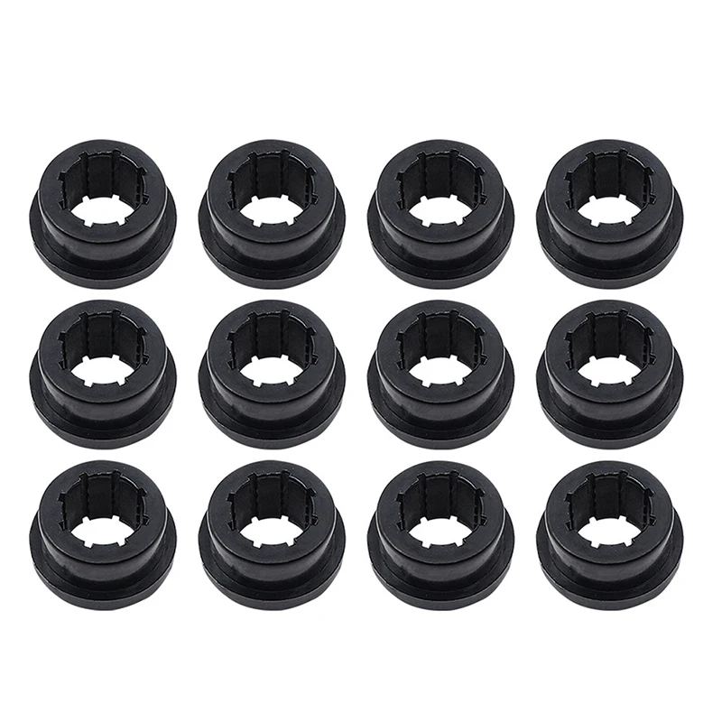 12 Pcs Car Black Replacement Bushing Halves Parts for Skunk2 EG EK DC Lower Control Arm LCA Rear Camber Kit Accessories Styling