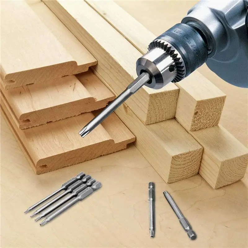 BHTS-22 Pack 75Mm Torx Head Screwdriver Bit Set 1/4 Inch Hex Shank T6-T40 Star Screwdriver Tool Kit With 1 Pack Handle