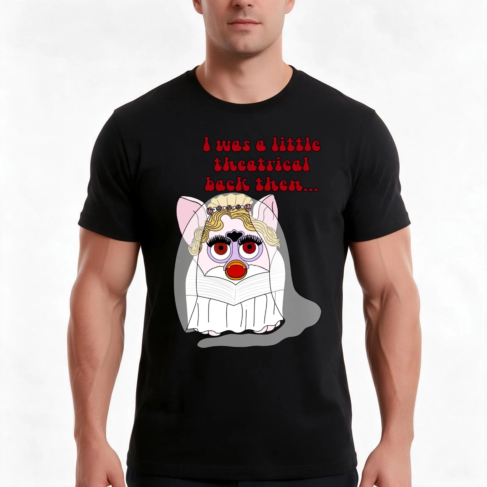 Rosalie Hale Twilight Furby (includes text) T-Shirt, Summer Casual Cotton Tee, Oversized Streetwear Tops, Vintage Graphic Print