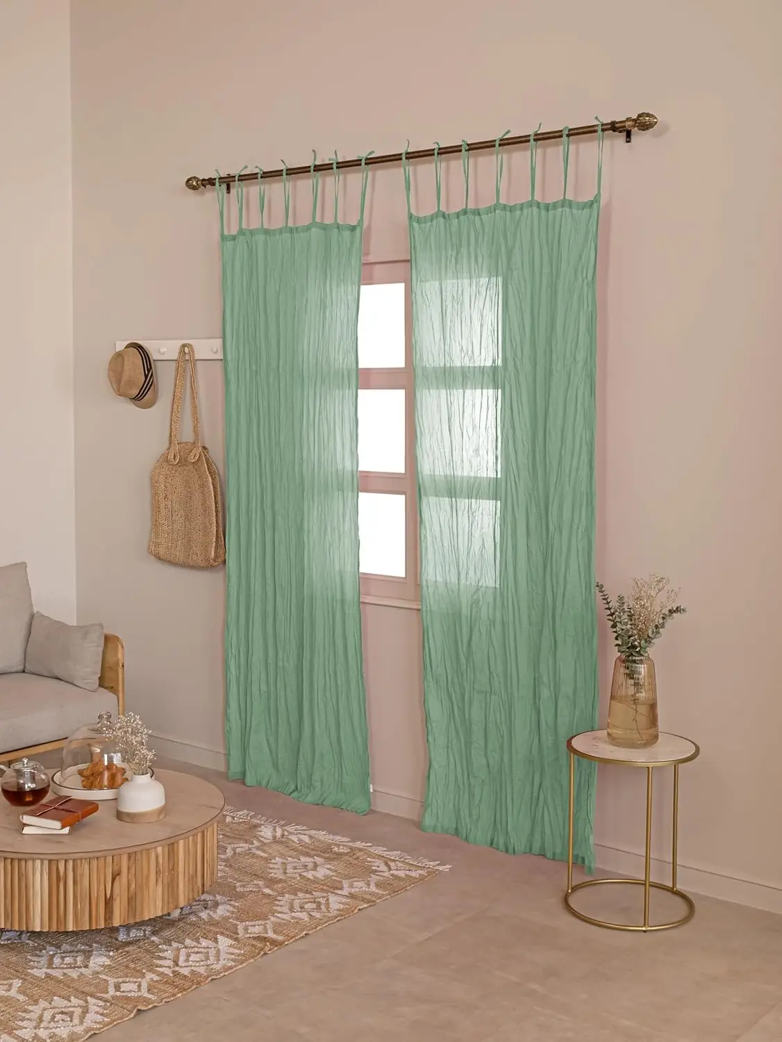 

2 Panels Sheer Curtains Home Decor,Airy & Lightweight Elegant Window Decor With Light Filtering For Bedroom Living Room Kitchen