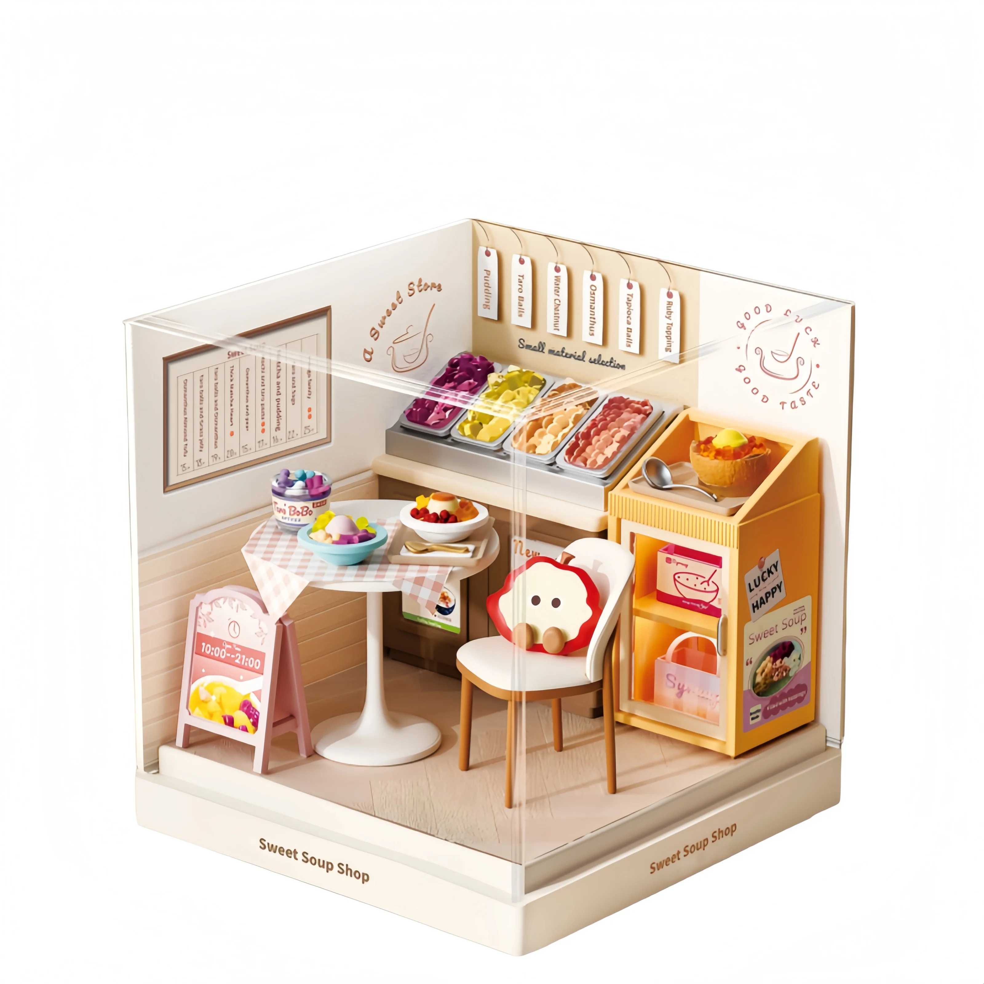 Puppenhaus Mikrobausteine Handwerk Zimmer Montage Szene Ziegel Schlafzimmer Küche Restaurant Modell Blöcke Geburtstagsgeschenke