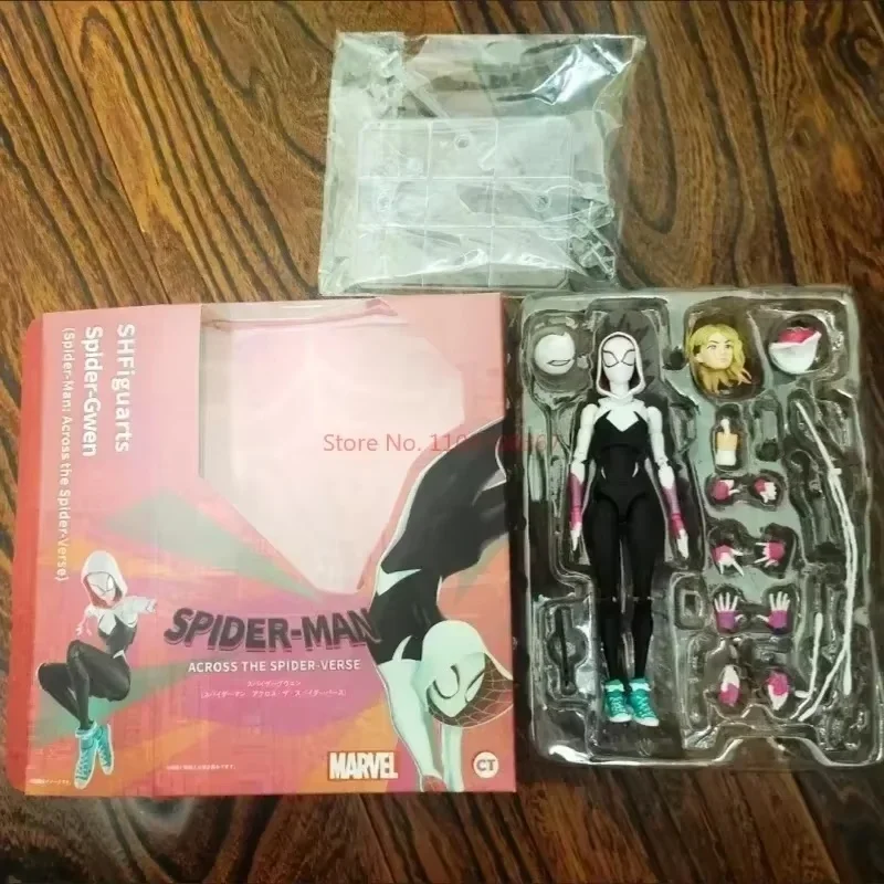 أنيمي الرجل العنكبوت Shf Figuarts مايلز موراليس جوين عمل أرقام جوين العنكبوت امرأة تمثال سبايدرمان الشكل البلاستيكية نموذج ألعاب الدمى