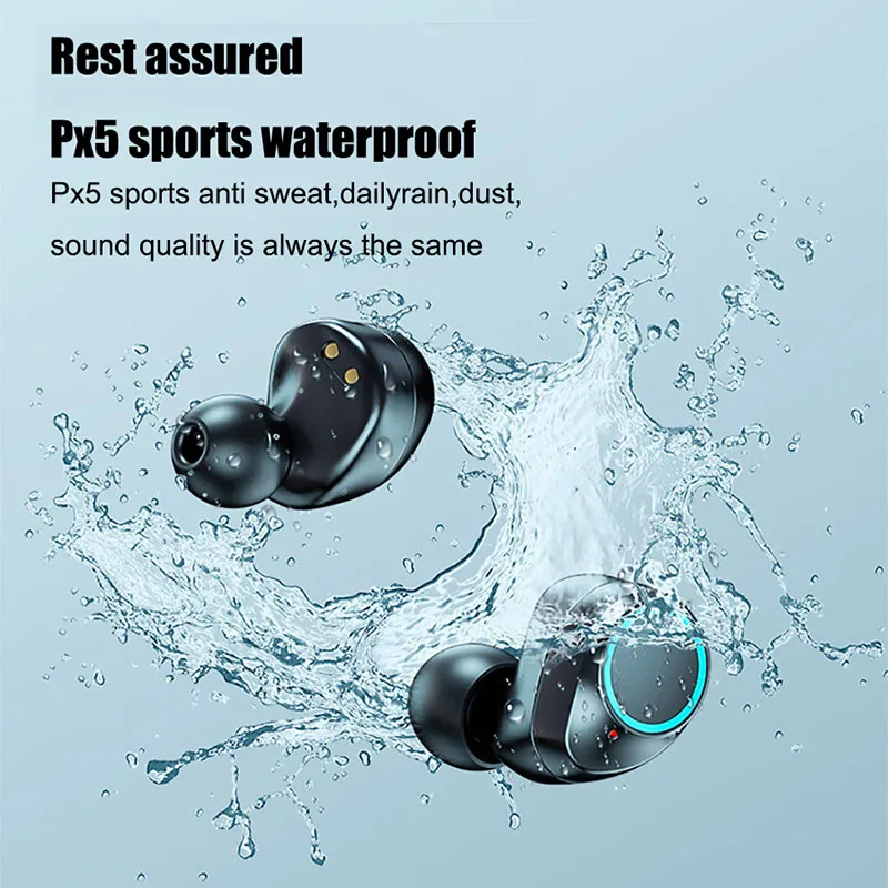 X10 TWS Low Power  Bluetooth Headphones With LED Digital Display  Waterproof Headset Portable Sports Wireless Earbuds