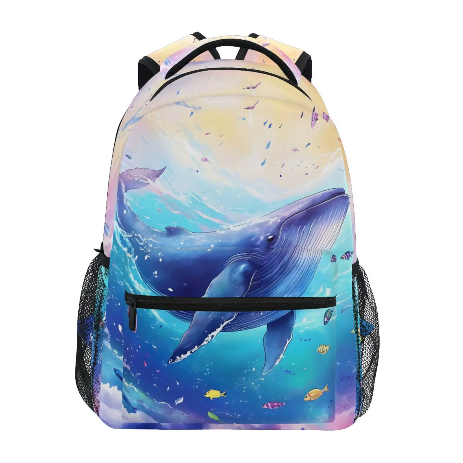 School Bags Dreamy Blue Whale Backpacks for teenage girls boys Backpack Student College school book bags for teenage girls kids