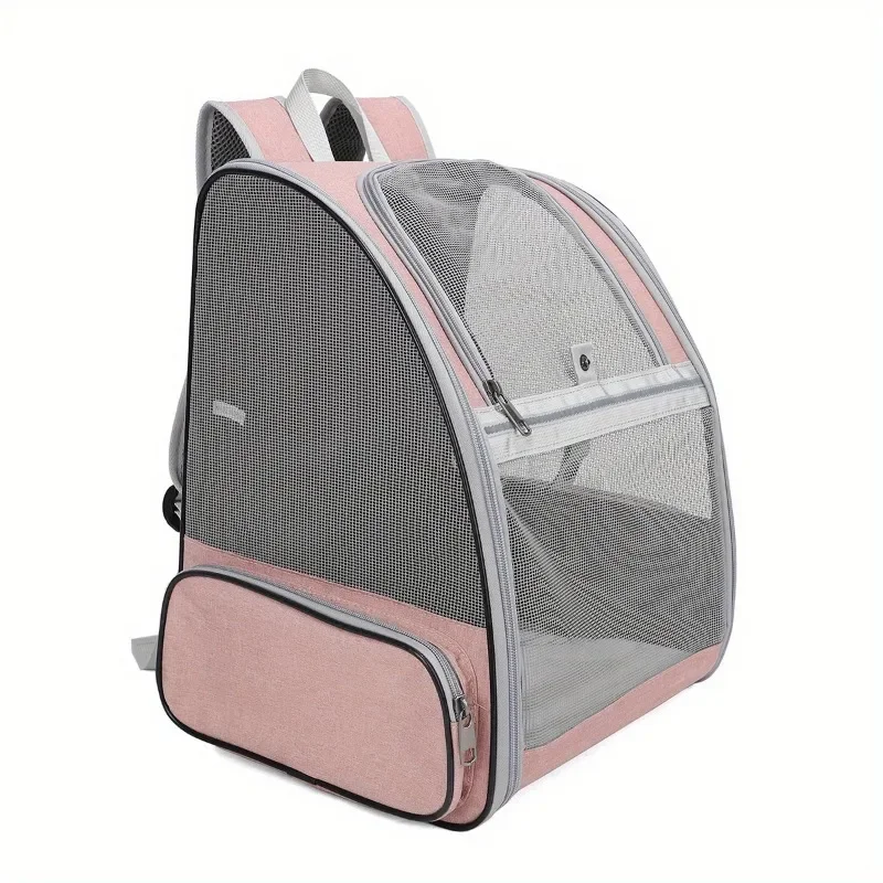 Pet Cat Carrier Backpack Breathable Portable Travel backpack for cat and dog With Anti Breakaway Belt Three-door design