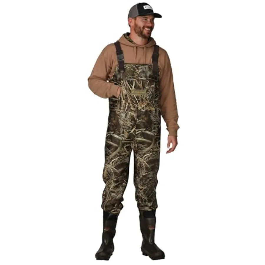 

Amphib Neoprene Bootfoot Waterproof Fishing Camo Chest Wader for Fishing in Green and Brown with High-Performance Buoyancy and