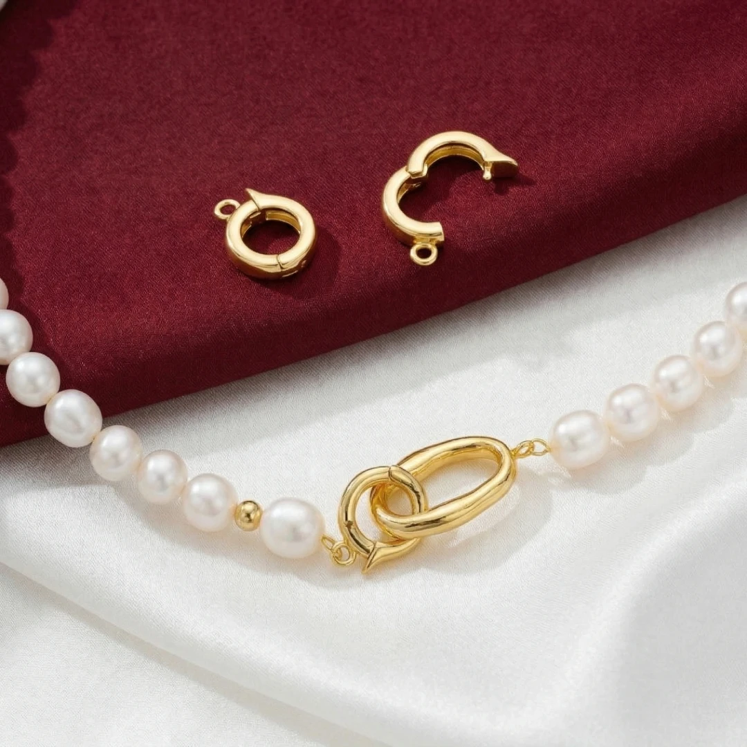 5Pcs/Lot 14K Real Gold Plated Lobster Clasp For Jewelry,Fasteners For Bracelets,Necklace Connector DIY Findings Accessories