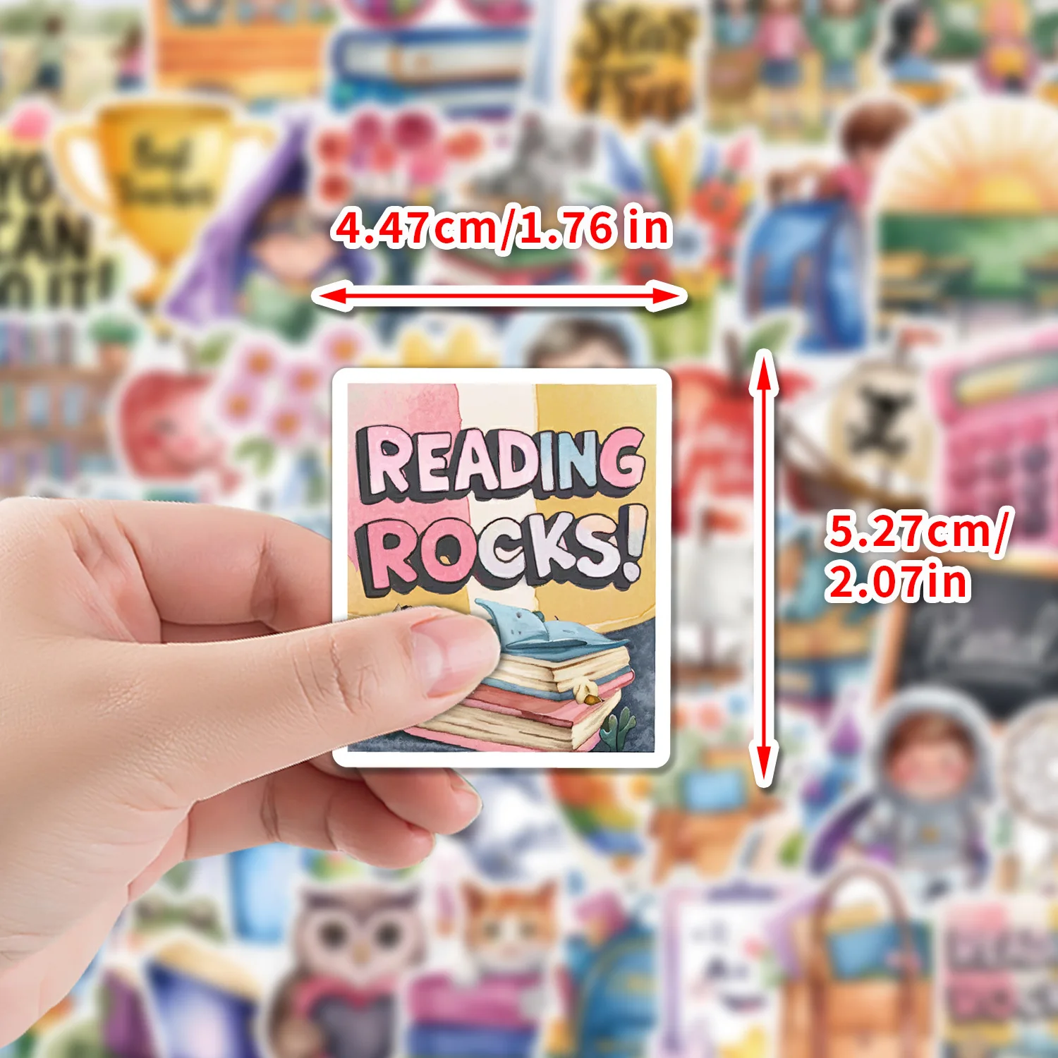 50PCS Neue Nette Stil Zurück zu Schule Saison Doodle Aufkleber Wasser Tasse Handy Wasserdichte Dekoration Graffiti Aufkleber Kinder Spielzeug