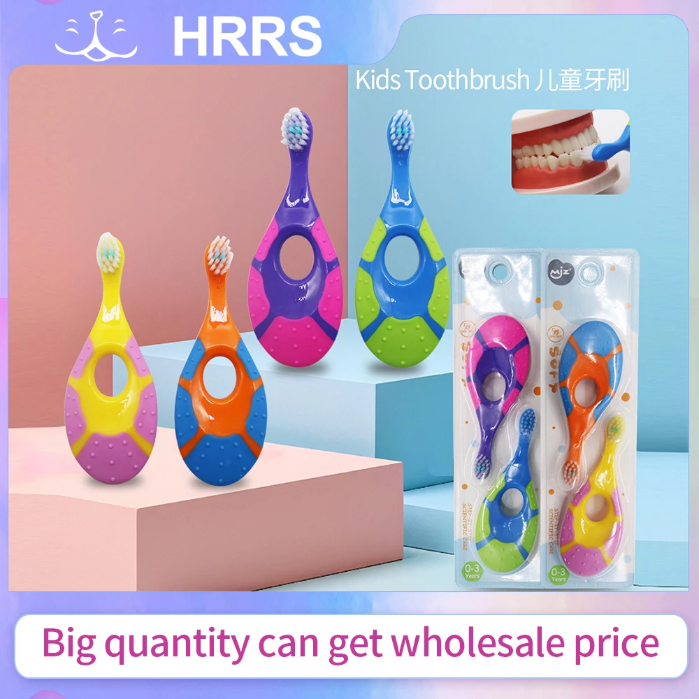 2 قطعة/المجموعة فرشاة أسنان للأطفال مع شعيرات ناعمة خالية من مادة BPA فرشاة أسنان للأطفال التدريب فرشاة أسنان نفضية #1