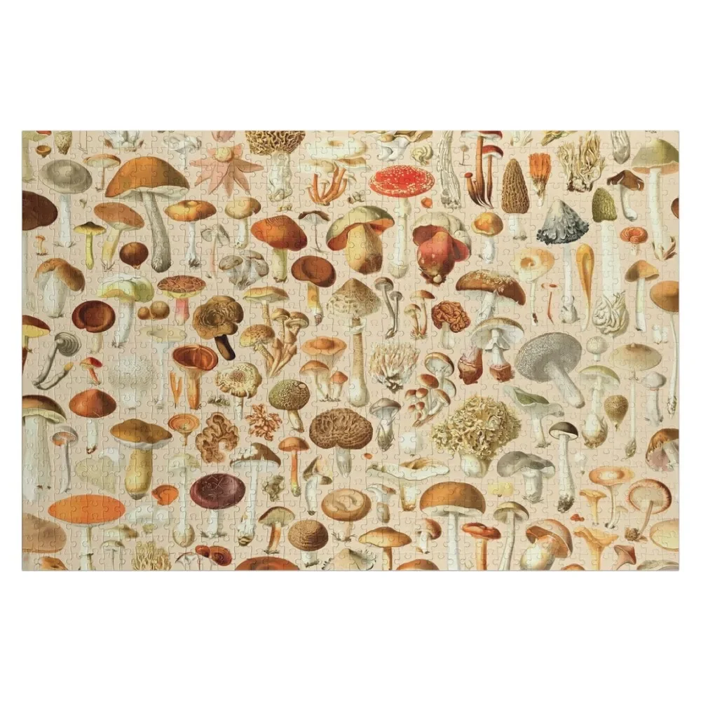 

Vintage Mushroom Designs Collection Jigsaw Puzzle Custom Name Child Toy Works Of Art Animal Customizable Gift Puzzle