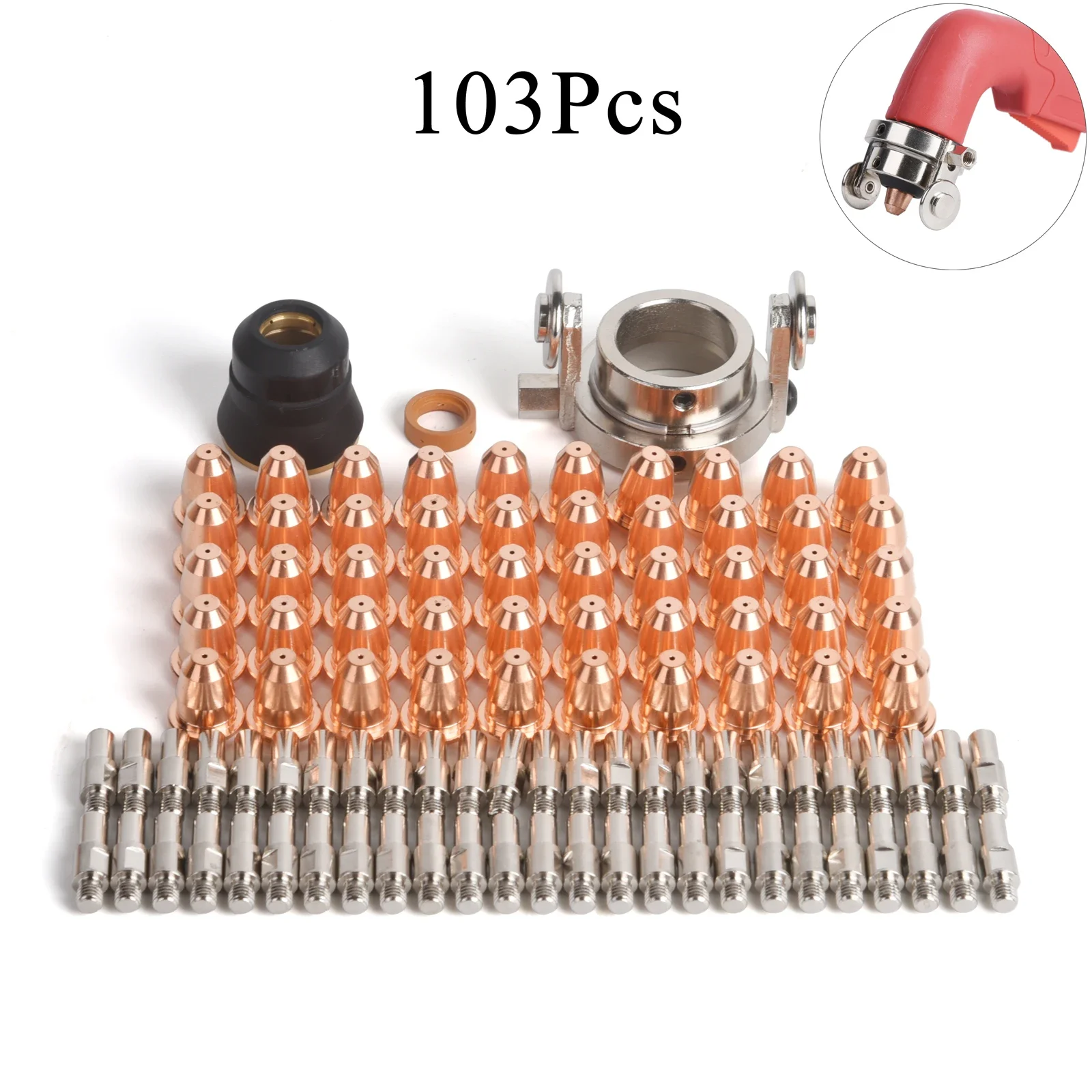 103Pcs S45 Plasma Torch Set Roller Wheel CV0024 PR0110 PD0116 PE0106 PC0116 Fit Trafimet S45 S25 Plasma Cutter Torch