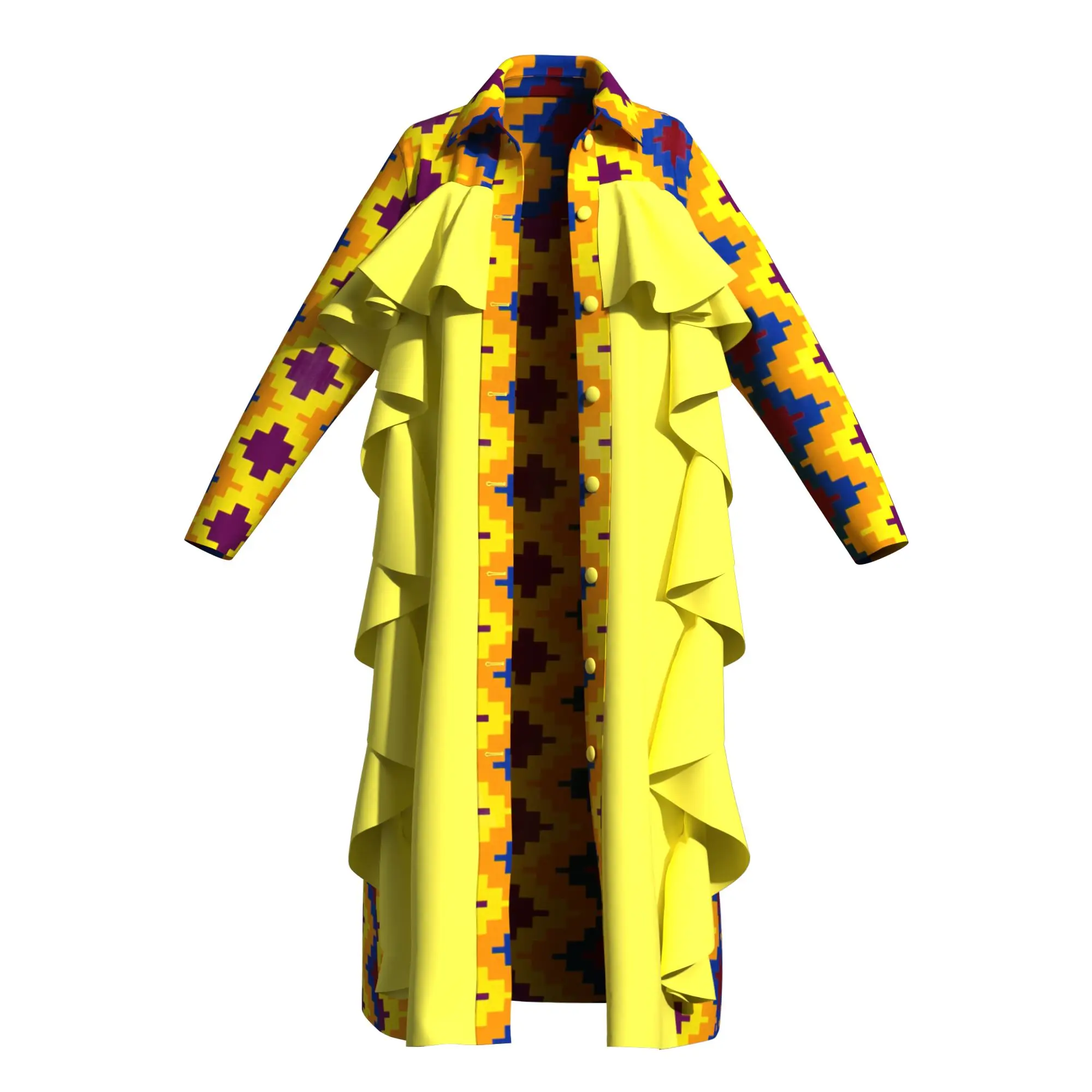 

African Clothes for Women Dashiki Long Sleeve Trench Coat Jacket Traditional Ankara Women Tops African Clothing Wy10586