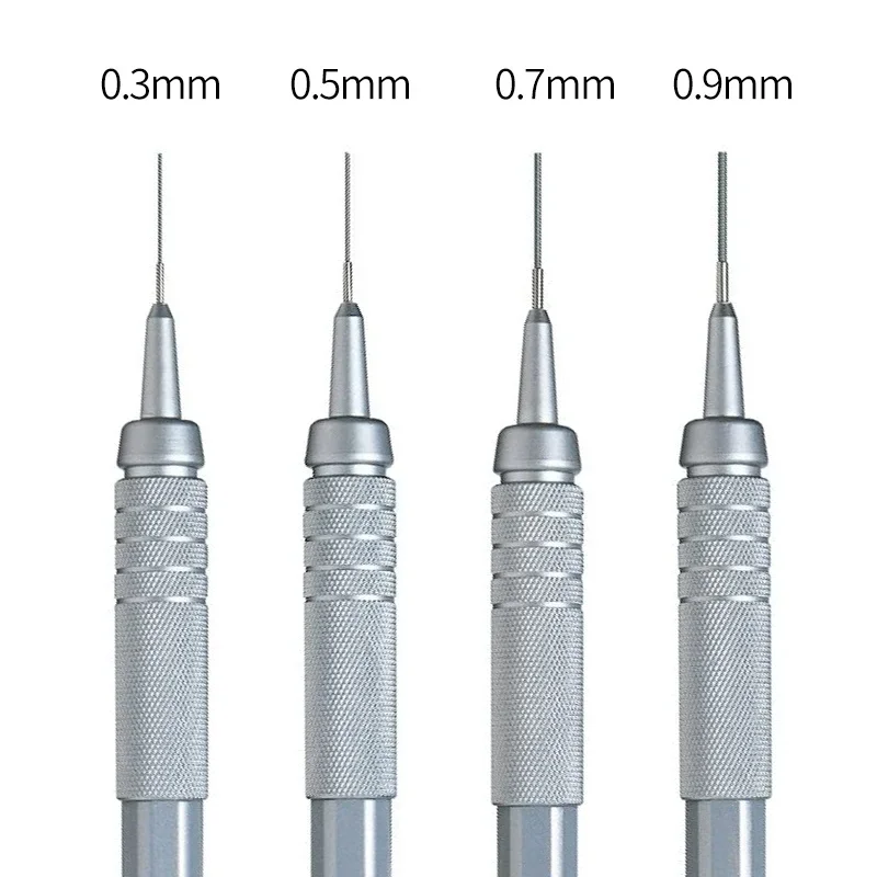 Lápiz de grafito mecánico Pentel GraphGear 500 para borrador, instrumentos de escritura retráctiles más finos, 0,3mm, 0,5mm, 0,7mm, 0,9mm, 1 unidad