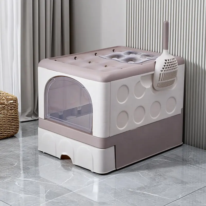 

Closed Self-Cleaning cat Litter Box Plastic Training cat Litter Box Hiding Sandbox Trash Castle Areneros Para Gatos Pet Products