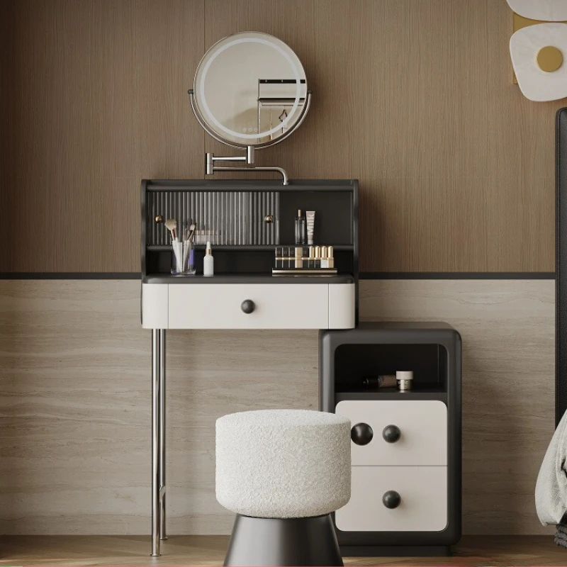 

туалетный столик с зеркалом, стоячая шкатулка для драгоценностей, мебель для спальни, косметический столик, интерьерный органайзер для туалетного столика, роскошный современный скандинавский стиль